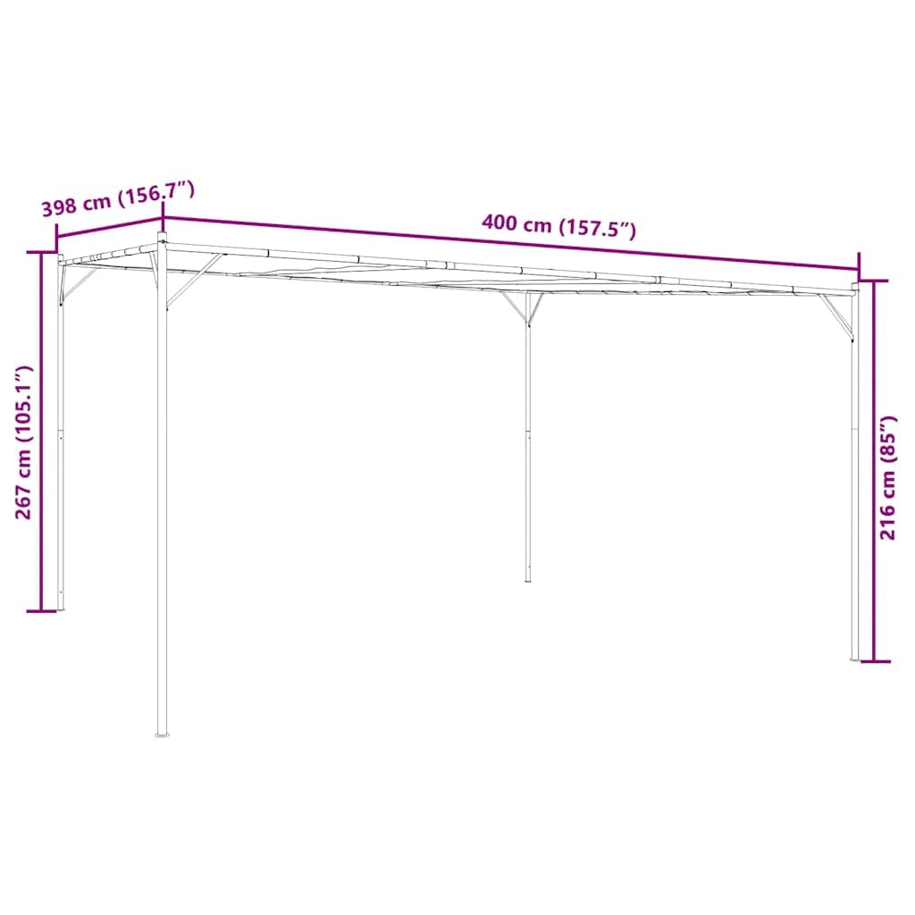 vidaXL Altana, antracytowa, 4x4 m, 180 g/m², tkanina i stal