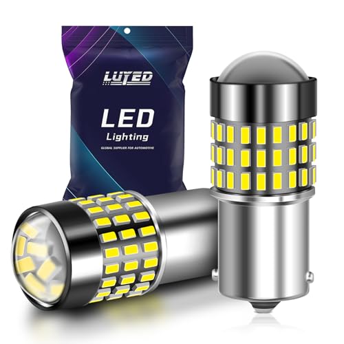 LUYED 1156 LED Bulb 1800Lumens Super Bright 3014 78-EX Chipsets 1156 1141 1003 7506 LED Bulbs Used for Back Up Reverse Lights,Brake Lights,Tail Lights,Rv lights,Xenon White,Pack of 2