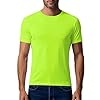 Gubsssl Mens T Shirts Gym T-Shirts Summer Activewear T-Shirts Men Short Sleeve Shirts Training Tops Wicking Tshirt Stretchy Shirt Tee Sportswear Clothes Stretchy Running Wear Fluorescent Green 4XL #2
