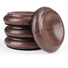 Premium Solid Wood Furniture Pads 4-Pack, Shock-Absorbing, Scratch-Proof Floor Protectors for Bed, Sofa, Chairs on Hardwood Floors & Carpets