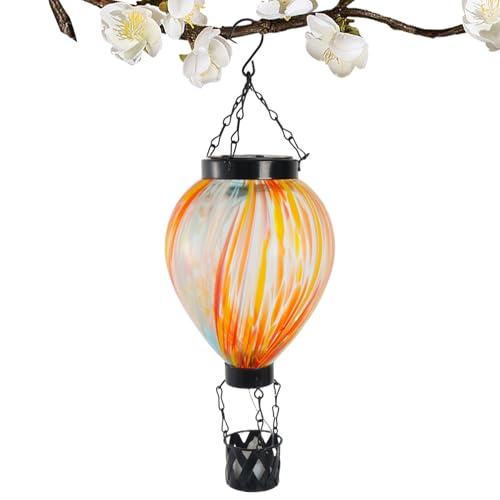 Lampe solaire étanche pour clôture avec effet ballon à air chaud