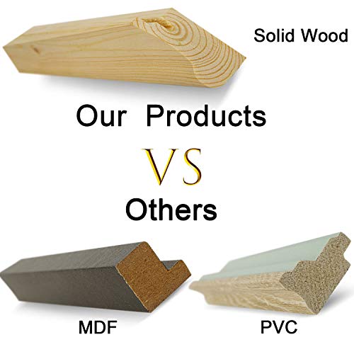 8X10 Grain Picture Frames Nature Solid Wood 6 Pack For Wall Mounting And Tabletop Display #TOP6