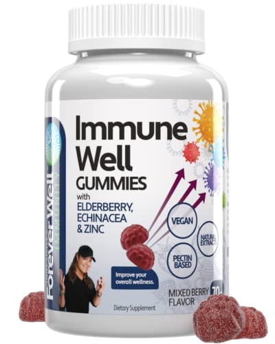 Elderberry Immune Support Gummies, Echinacea, Vitamin C, Vitamin D, Zinc, Immunity Booster Supplement, 70 Vegan Mixed Berry Flavor, Black Sambucus Elderberry Gummy Vitamin for Adults, Perfect for Kids Elderberry Immune Support Gummies, Echinacea, Vitamin C, Vitamin D, Zinc, Immunity Booster Supplement, 70 Vegan Mixed Berry Flavor, Black Sambucus Elderberry Gummy Vitamin for Adults, Perfect for Kids