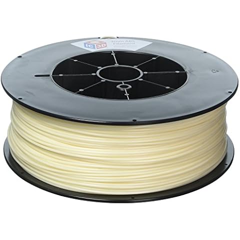 IC3D Natural 2.85mm ABS 3D Printer Filament - 2.5kg Spool - Dimensional Accuracy +/- 0.05mm - Professional Grade 3D Printing Filament - Made in USA Cover