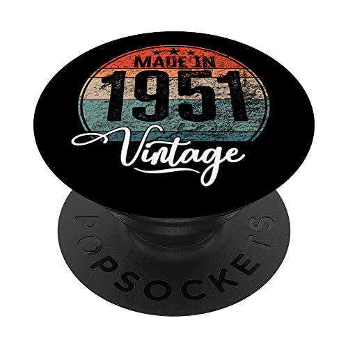 Cumpleaños Vintage Año de nacimiento 1951 Cumpleaños bday PopSockets PopGrip Intercambiable