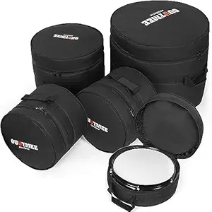 OUUTMEE 5 Piece 10mm Padded Drum Bag Set for 12