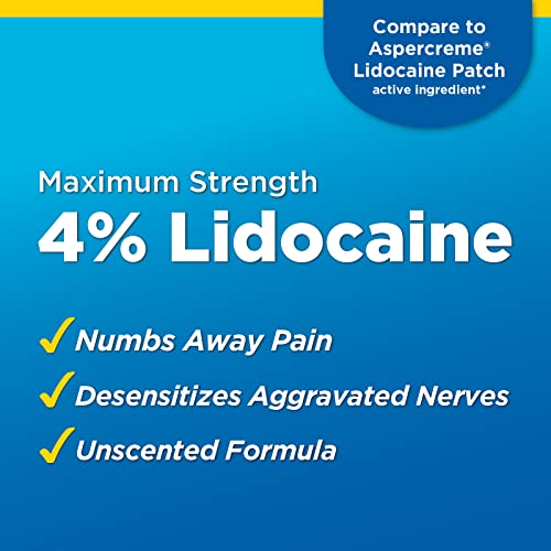 image for Amazon Basic Care Maximum Strength OTC Pain Relief , 4% Lidocaine Patc