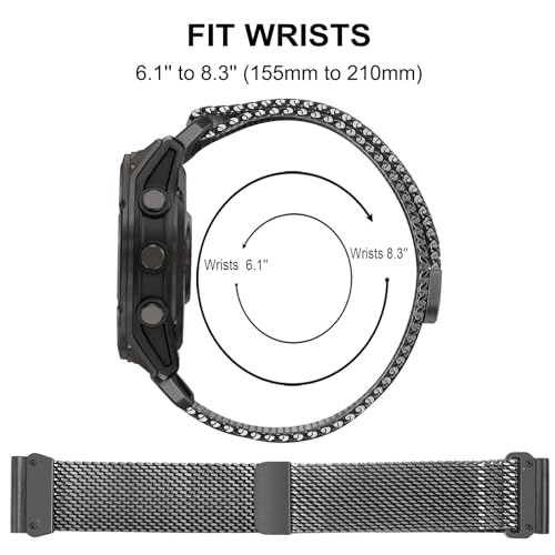 Correa Milanesa de acero para reloj Garmin 26 mm miniatura 6