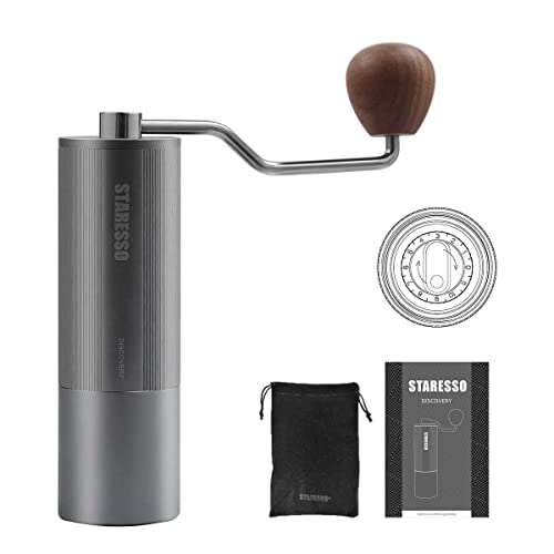 Manual Coffee Grinder,STARESSO Hand Coffee Bean Grinder Travel Espresso Burr Bean Coffee Grinder Camping Hand Herb Spice Single Serve Coffee Maker Kitchen with Digital Adjustable Setting 25g Powder Manual Coffee Grinder,STARESSO Hand Coffee Bean Grinder Travel Espresso Burr Bean Coffee Grinder Camping Hand Herb Spice Single Serve Coffee Maker Kitchen with Digital Adjustable Setting 25g Powder