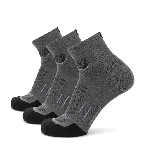 Image of GRIP6 Wool Micro-Crew Socks: Lightweight Wool Socks for Hiking, All Day Comfort - Wicking Crew Socks for Men and Women