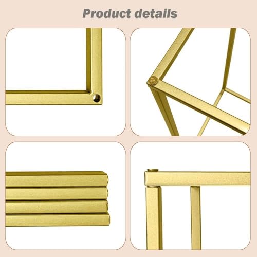 Image of 23.6inch 8 pcs Column Vases Gold Centerpieces for Table Metal Flower Stand Wedding Centerpieces Party