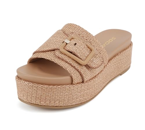 Soda “Lulah” ~ Women Open Round Toe Single Strap Slide Sandal with Buckle Detail2