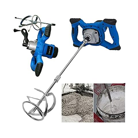 Rührwerk mit starken 2600 Watt - Farb-Mörtelrührer Betonrührer - robustes 6-Gang-Metallgetriebe - Mit großem Rührquirl Ø 120mm und ergonomischem Griff - Rührwerk Handrührwerk Cover