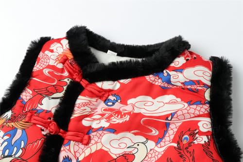 Image of Mud Kingdom Boys Girls Chinese New Year Vest Fleece Lining Sleeveless Outerwear