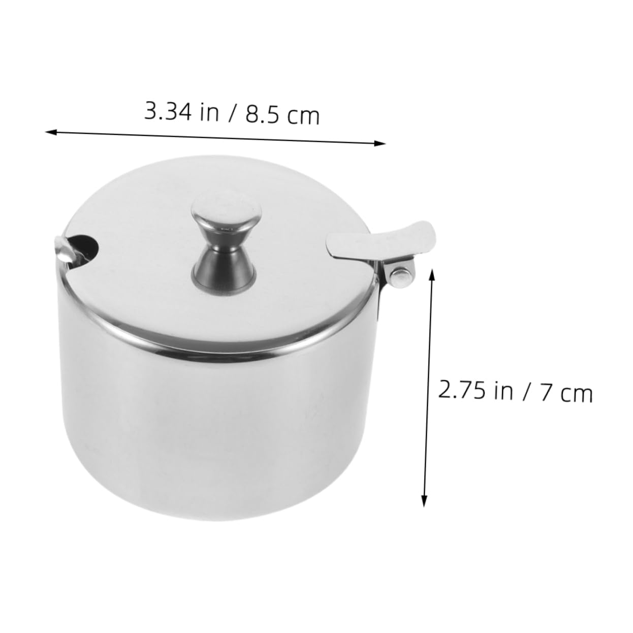 STOBAZA Small Condiment Containers Lids Stainless Steel Spice Jar Set Sugar Salt Container