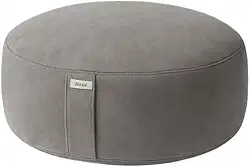 Zenai - Zafu Almofada de Meditação | Ideal para Yoga, Postura e Mindfulness | Enchimento Reciclado e Capa Removível | Suporte Postural Confortável (Cinza)