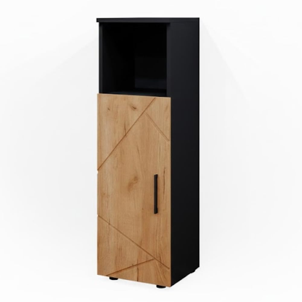 Vicco Meuble Salle de Bain Irma, Chêne doré/Anthracite, 30x95cm