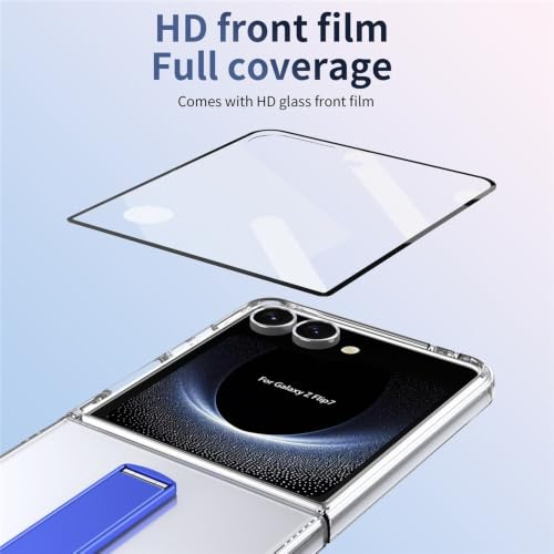 Étui rigide transparent pour Galaxy Z Flip 4 avec béquille