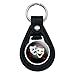 Graphics and More Drama Comedy Tragedy Masks Theater Black Leather Keychain