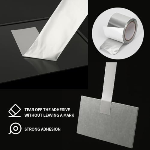 Amcbkyea Aluminiumband - Metallisches Dichtband für extreme Temperaturen, wasser- und dampfdicht, gasbeständig, robust und langlebig, ideal für dauerhafte Reparaturen und Abdichtungen, 50 mm x 10 m