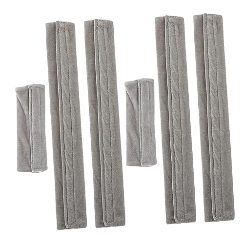 POPETPOP 6 piezas Protector para Tiradores de Nevera y Horno Fundas Antideslizantes Lavables para Manillas de Electrodomésticos de Cocina Gris Resistente Manchas y Aceite Fácil Limpieza