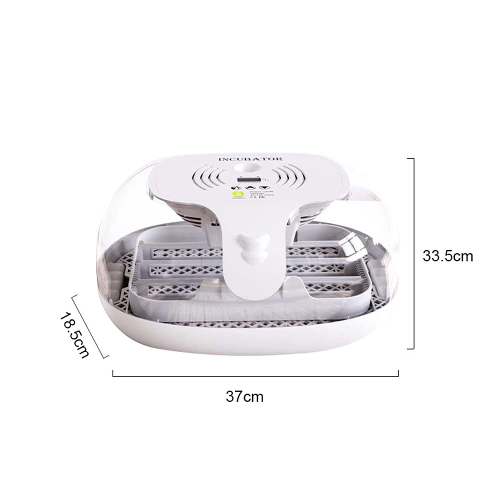 Ei-Inkubator zum Schlüpfen mit automatischer Eierdrehung, LED-Ei-Testlampe, klarer Deckel, leicht zu waschen, 16 Eier, Geflügelbrüter, Bauernhof, Vogel, Wachtel, Huhn, Geflügelfarm, Brüter, W