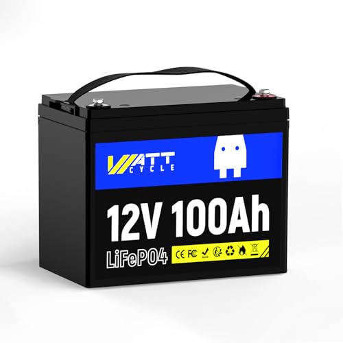 Image of WattCycle 12V 100Ah LiFePO4 Lithium Battery, BCI Group 24, Built-in 100A BMS, Low-Temperature Protection, 15000 Deep Cycles for RV, Trolling Motor, Golf Cart, Home and Marine Applications