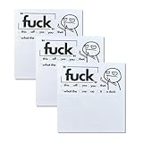 DYSWTUE 3 Pezzi Divertenti Piccoli Foglietti Adesivi, Novità Quaderni Forniture per Ufficio Accessori da Scrivania, Divertenti Regali di Natale Per Amici Colleghi Capo, per Compleanno