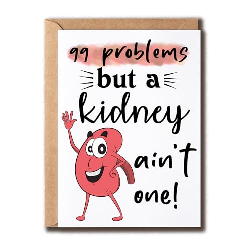 APVGifts Cute Kidney greeting Card - Kidney Removal -...