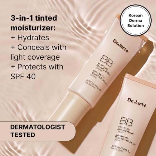 Image of Dr.Jart+ Premium BB Korean Tinted Moisturizer with SPF 40 and Niacinamide | bb cream |Skin Tint | Korean Makeup, 1.35 Fl Oz