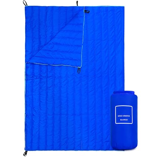 Gold-Armour-Camping-Blanket-Puffy-Packable-Lightweight-Compact-Insulated-Camping-Quilt-for-Outdoor-Backpacking-Beach-Stadium-Camp-Travel-and-Hiking-Gear-Essentials-Blue