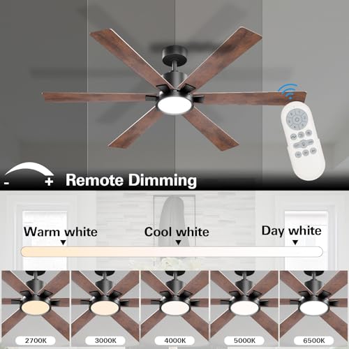 Hykolity 60 Inch Dc Motor Farmhouse Ceiling Fan thumb #1