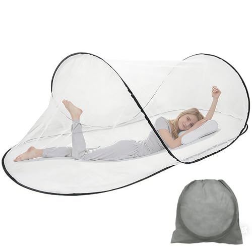 Pop-Up-Moskitonetz 200 x 80 x 56 cm faltbares tragbares Campingzelt Bett-Moskitonetz Insektenschutz für Reisen im Freien