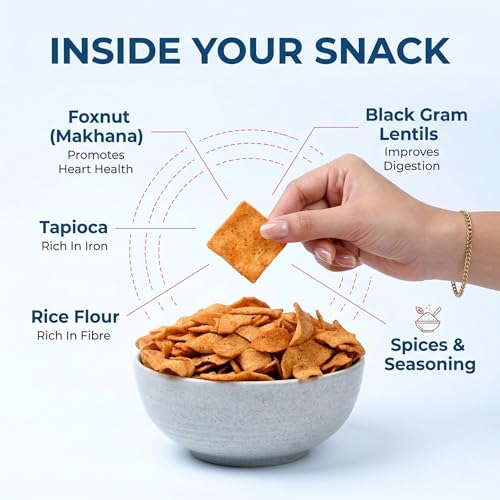 Image of Makhana Chips Cheese & Herb | Baked Foxnut Chips | High Protein Healthy Snack | Gluten Free | No Trans Fat | Crispy Low-Calorie Snack for Anytime Munching - 150g (Pack of 2)