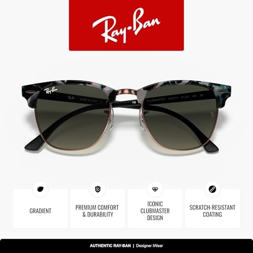 Image of Ray-Ban RB3016 Clubmaster Classic Square Sunglasses for Men for Women