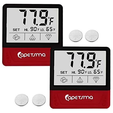 Aquarium Alarm Thermometer, LCD Digital Fish Tank Thermometer with Large Touch Screen, Displays Accurate Reading for Terrarium Amphibians and Reptiles… Cover