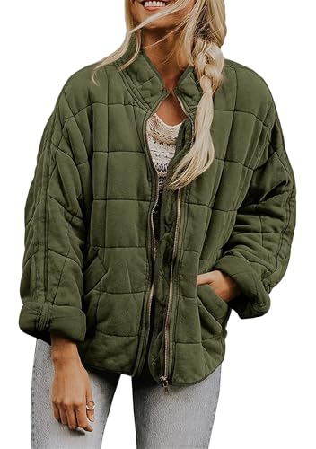 Veste légère dolman col montant veste matelassée femme outerwear zippé