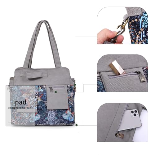 Black Butterfly boho series Large capacity canvas Personalized printing crossbody sling backpack， women tote handbags3