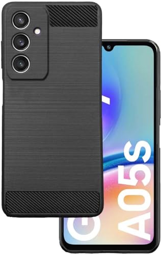 Image of BINTAGE Shock Proof Silicon Back Cover for Samsung A05s - SM-A057F - Black