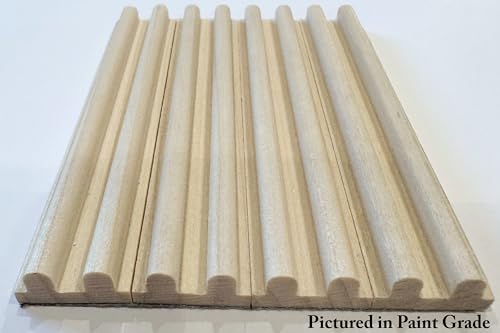 Tambour Touch 3/16\" Double Bead Tambour - 12\" W x 96\" L, Thick - White Oak, Flexible Wood Paneling for Walls, Cabinets, and Curved Surfaces