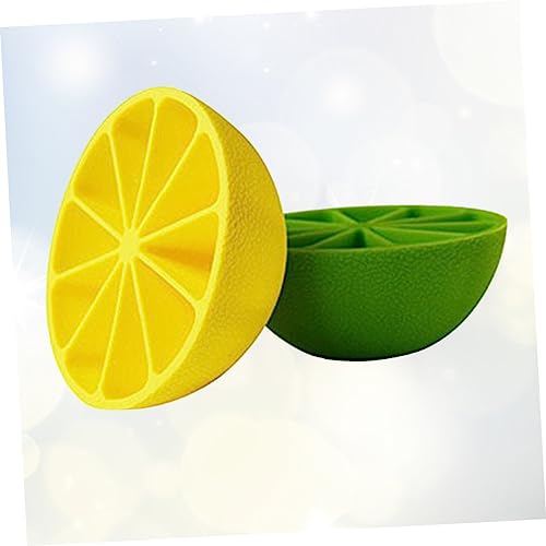 Molde de silicona para cubitos de hielo forma limón 2 piezas miniatura 4