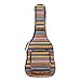 Glenmi Custodia per chitarra acustica da 40 41 pollici, con tasche 3D, custodia per chitarra con cuscino di protezione per il collo, stile bohémien, spugna imbottita da 12 mm