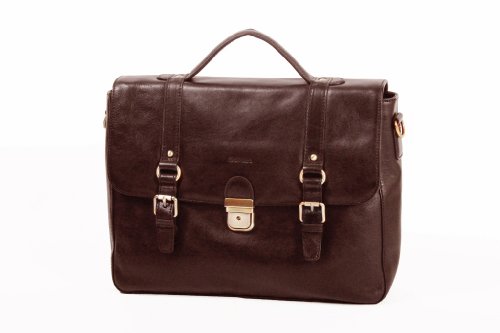 Cartable Katana K 36841 serviette en cuir de vachette gras à 1 soufflet pour dossiers et tablettes