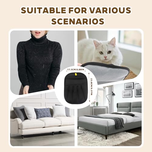 Image of Pet Hair Remover, Electrostatic Pet Hair Removal Gloves, Reusable Cat & Dog Hair Removal Tool, 2025 Upgraded Pet Grooming Gloves for Couch, Furniture, Carpet (1 Pack)