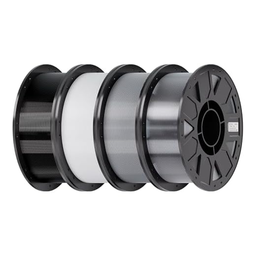 Creality Ender PETG 3D Printer Filament 1.75mm 4KG (8.8lbs), High Precision, Strong Toughness, Odorless, Better Flow, Moistureproof 3D Printing Ender PETG Filament, Black+White+Grey+Transparent