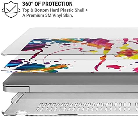 Skinit Case + Skin Compatible with MacBook Pro 15in (2016-19) Originally Designed Chromatic Splatter White Design