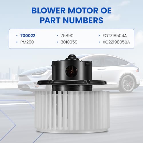 Image of HVAC Blower Motor 700022 Compatible with Ford E-150 E-250 E-350 E-450 Econoline Club Wagon, PM290, 3010059, FOTZ18504A, A /C Blower Motor Assembly E-550 Super Duty