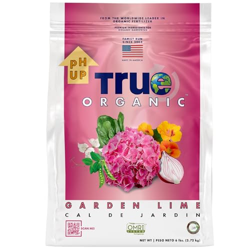 Image of True Organic Garden Lime - Raises Soil pH to Reduce Acidity - Ideal for Hydrangeas and Other Plants - 6lb Bag