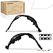 A-Premium Pair Front Inner Fenders Liner Splash Shield Set with Clips & Insulation Foam - Compatible with Toyota Sienna 2011-2020 - Factory Fresh (PE), Not Refurbished or Recycled