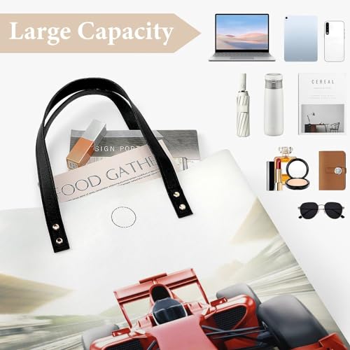 Sac shopping rouge avec voiture de course idéal pour vos voyages - 5